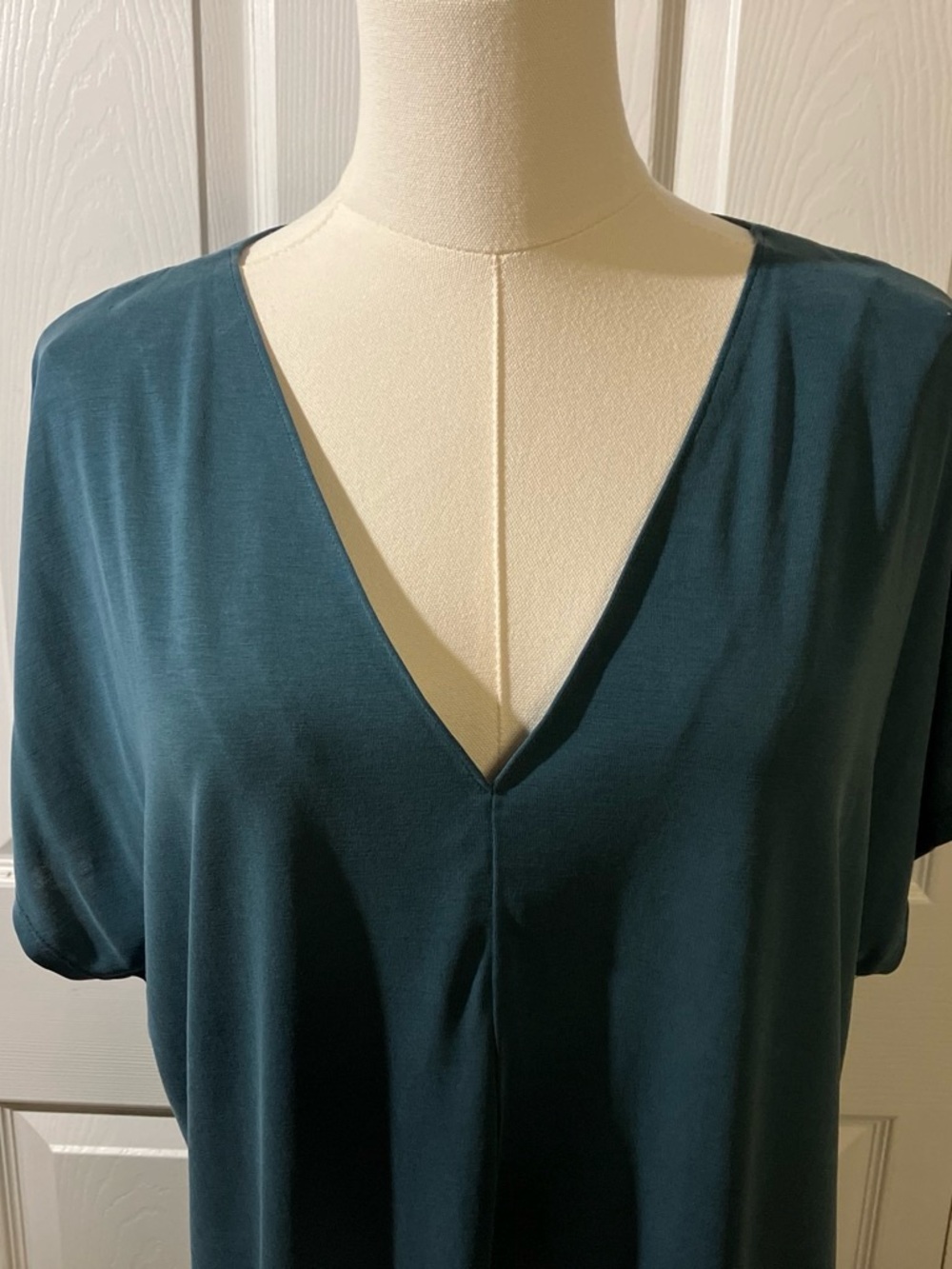 Women's Deep V Tunic Top in Teal